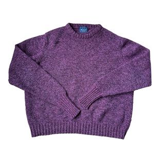 Woolrich - Purple Knit Wool Crewneck Long Sleeve Sweater - Sz M